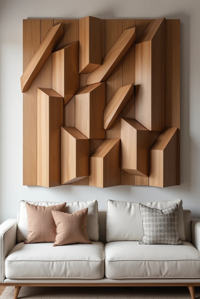 I have some rectangular wooden prisms that I want to put on my living room wall..
Give me designs that include the rectangles.
Each of these measures: 20 cm long, 5cm high, and 3 cm wide I have 200 pieces