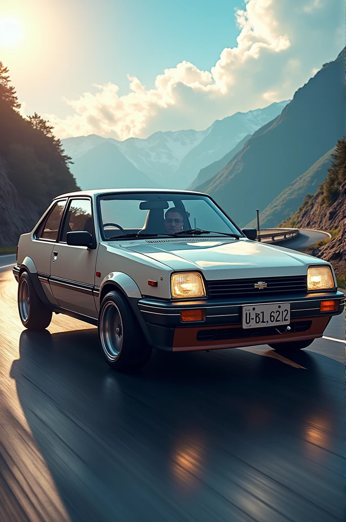 Chevrolet Corsa Fusion with the Ae86 from the original anime D