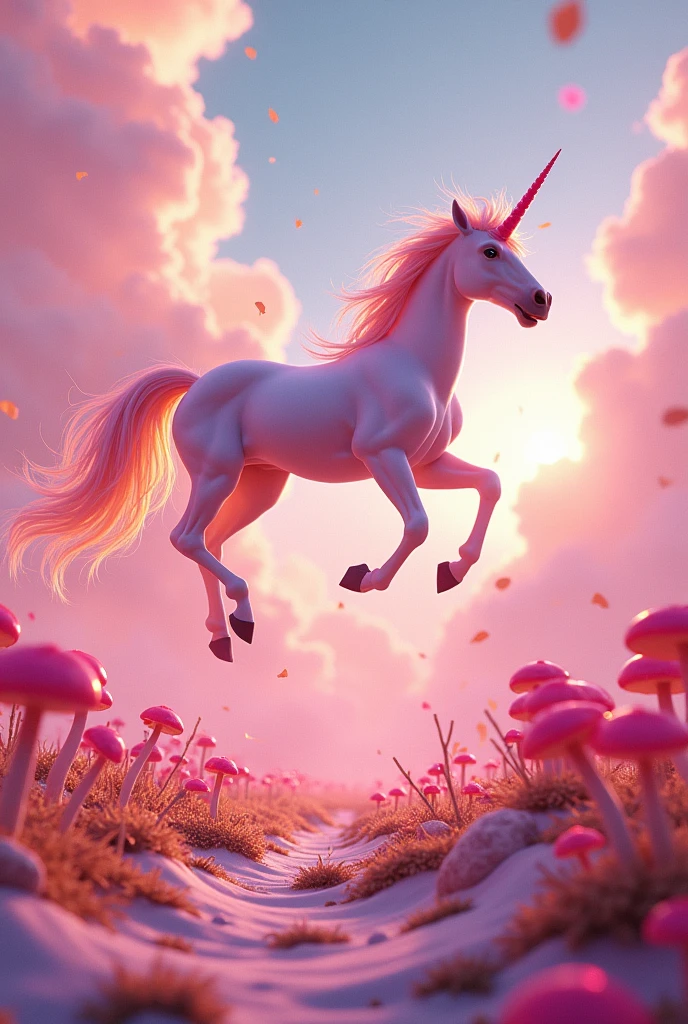 A pink world with clouds shaped like edible breasts. Flying unicorns that jump around and fart rainbows. Flowers shaped like spiky magic mushrooms and flying sperm. Future gay picture