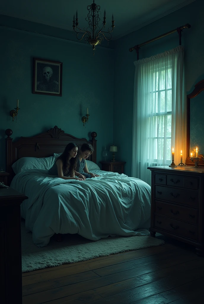couples are preparing for bed in A Haunted House