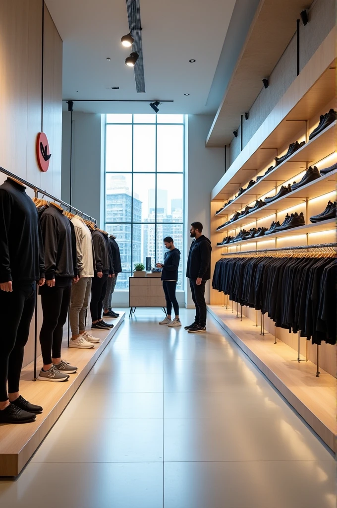 I want a photo of a sportswear store for my business