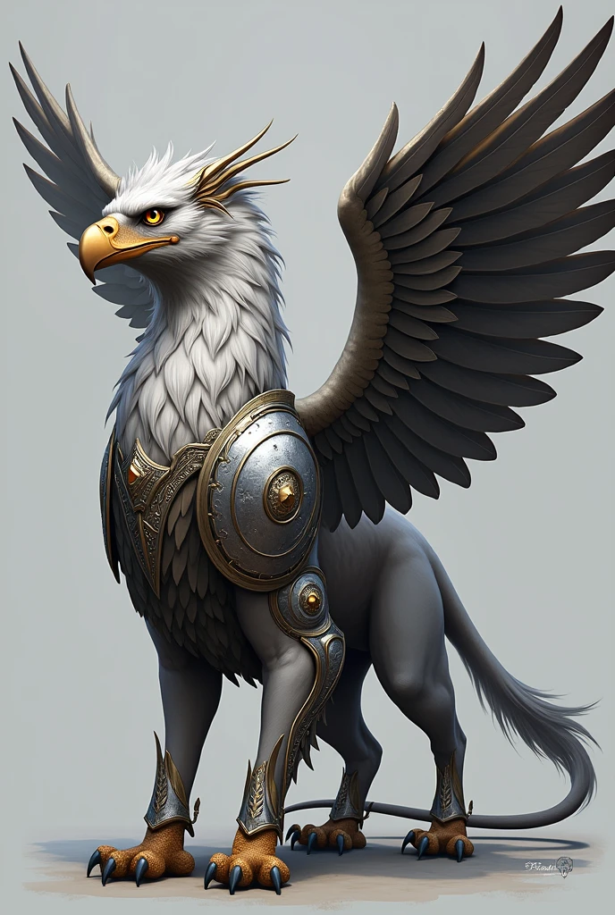 
            ( Perfectly Correct Anatomy ) Eagle&#39;s head, lion&#39;s body, white griffin（griffin）(Decorative elements of silver armor)It is a mythical creature that appears in many myths and legends。Its appearance combines that of a lion and a griffin, both of which have the body of a lion.、limbs and tail，Eagle head and wings。

                     

              The gryphon is a symbol of strength and caution. The gryphon is considered powerful.、symbol of dignity 