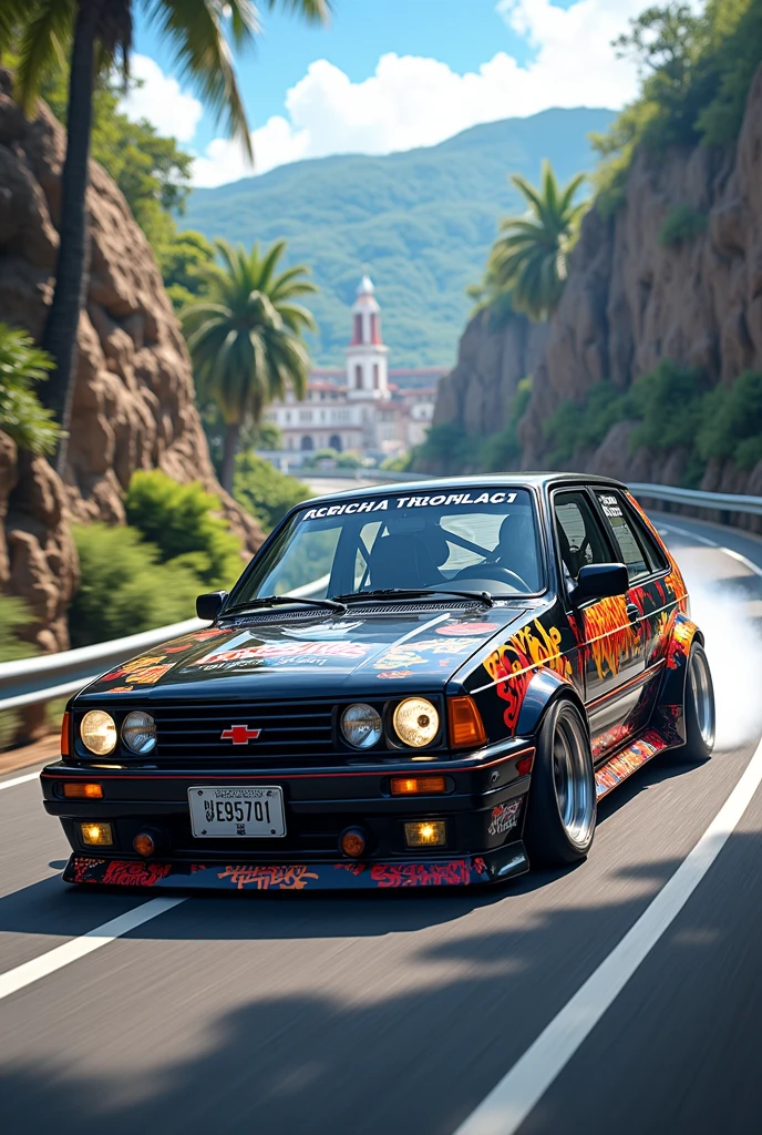 Chevrolet corsa 2006 from Latin America style of the Toyota AE86 from the anime Initial D