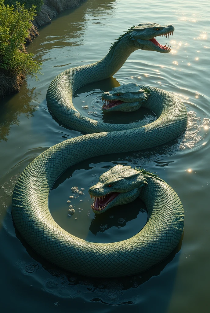 5 hade snake big size in water