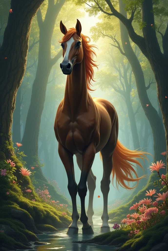 Create the image of a mare with a woman's body