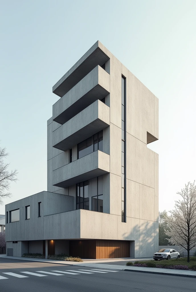 5 floors concrete building, roof 13 inches, other floors 7 inches concrete each floor height 12 feet closed building simple long and wide