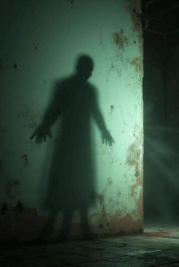 moving Shadow of Ghost on the wall