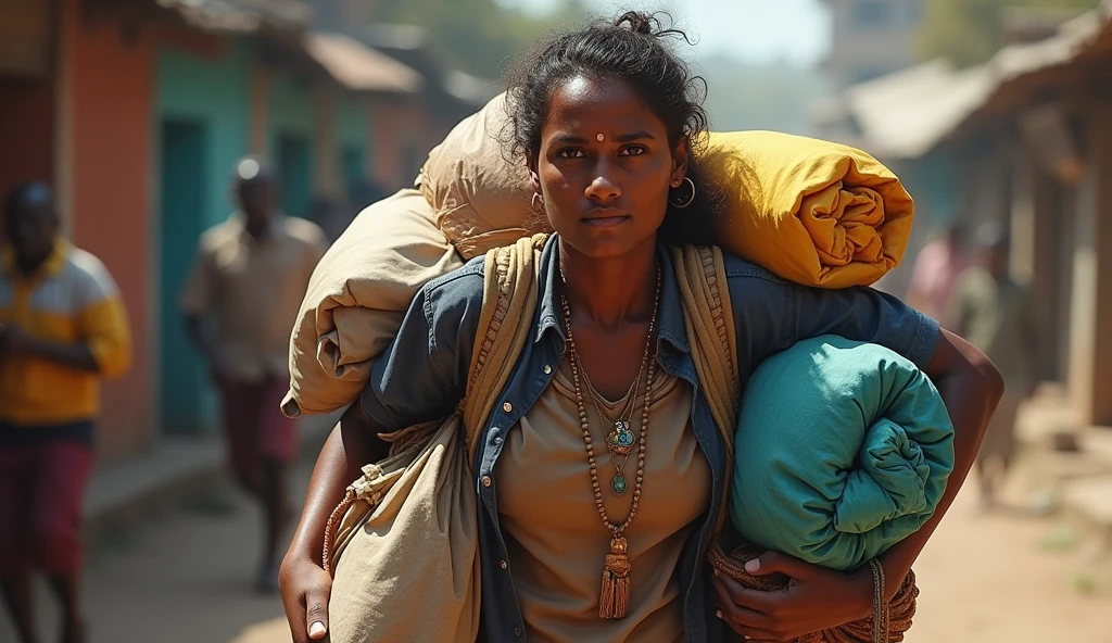 Kala is carrying people's belongings