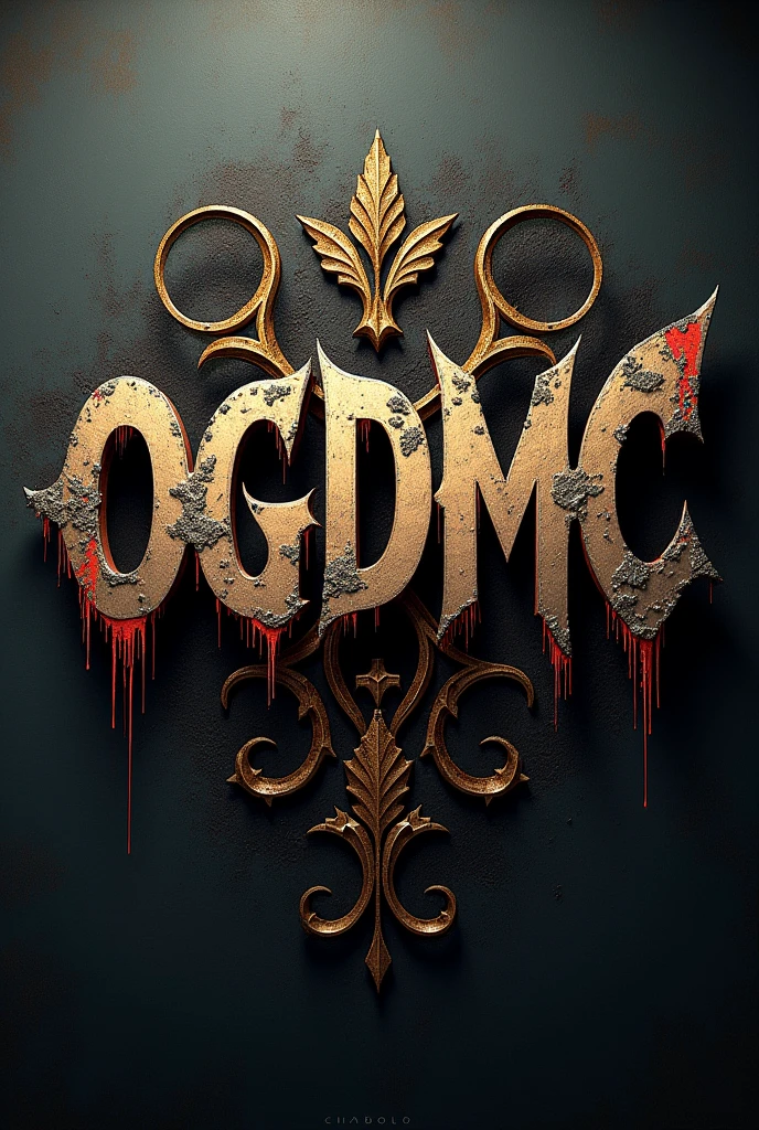 logo that says : OGDMC , company , music, Rap , masterpiece , Metal. Gothic ,chicano , fresco