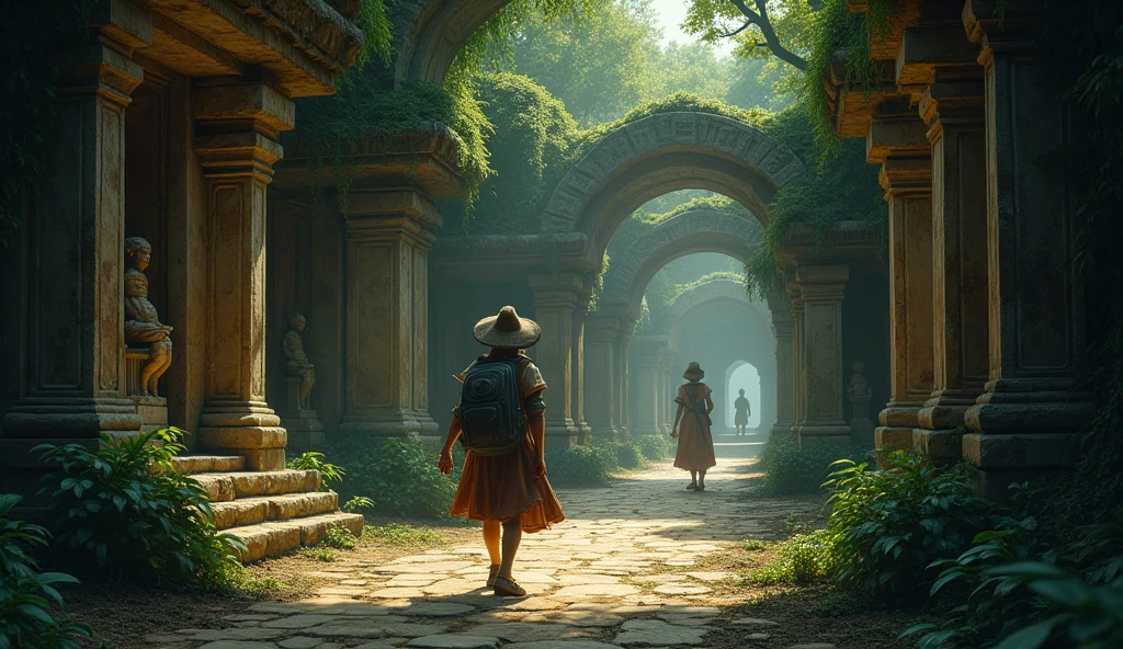 Ignoring the princess’s warning, Aidan pushes forward and finds the entrance to an ancient temple. Inside, statues and carvings depict the story of the Jungle Princess, a guardian cursed to protect the treasure for eternity.