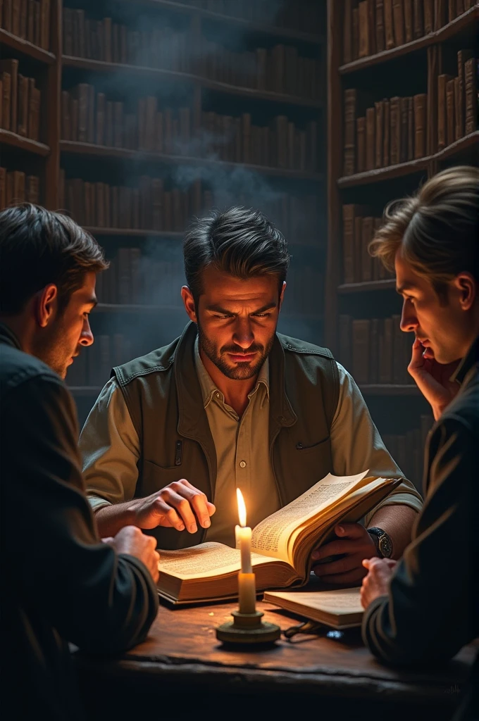 Man studies a book in a group, while determining what consciousness is, for your future life