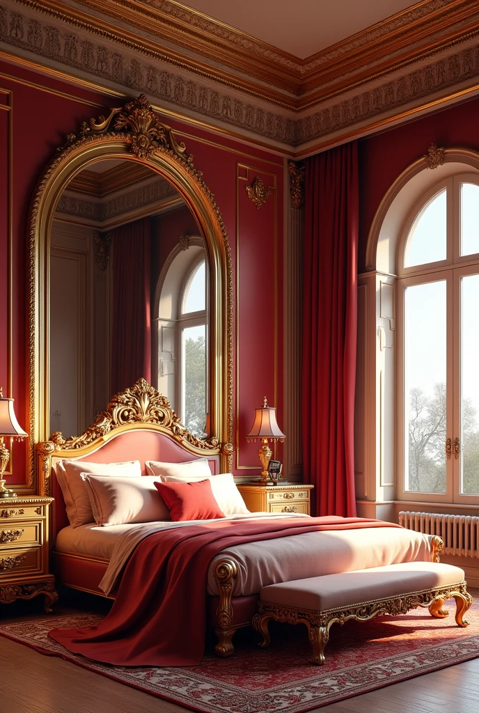 (professional 3d rendering:1.3) af (Actual:1.3) world's best artwork, (((full interior for the most luxurious royal style bedroom)), 8k unified rendering, lighting very good light, bold shading, Detail, extremely detailed, (vibrant, photo-realistic, Realistic, Sharp focus, 8K) , (Very detailed:1.4), Digital painting, rendering by octane, art station, concept-art, smooth, Sharp focus, illustration, (Global lighting, Studio light, volumetric lighting), art station