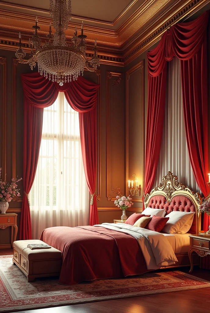 (professional 3d rendering:1.3) af (Actual:1.3) world's best artwork, (((full interior for the most luxurious royal style bedroom)), 8k unified rendering, lighting very good light, bold shading, Detail, extremely detailed, (vibrant, photo-realistic, Realistic, Sharp focus, 8K) , (Very detailed:1.4), Digital painting, rendering by octane, art station, concept-art, smooth, Sharp focus, illustration, (Global lighting, Studio light, volumetric lighting), art station