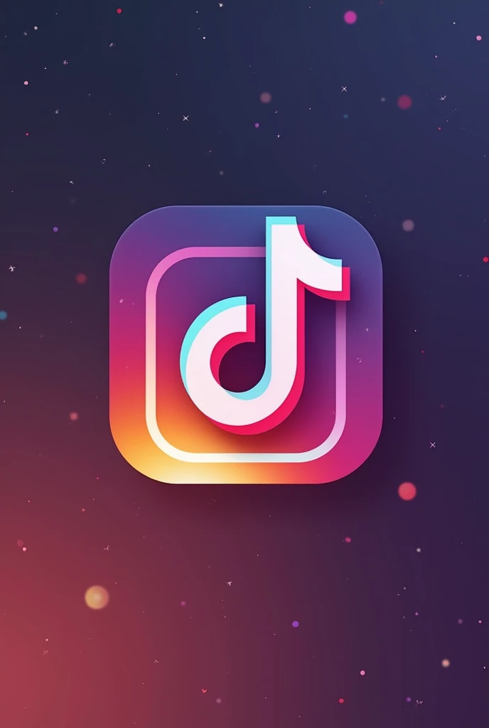 Tiktok logo combine with Instagram logo