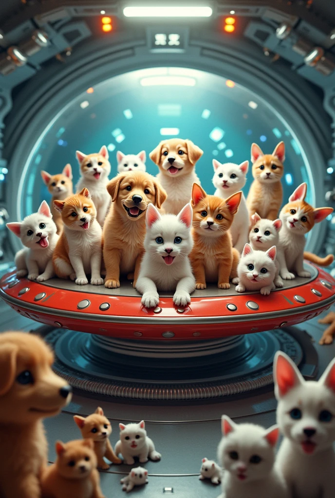 So many cute animal on ufo