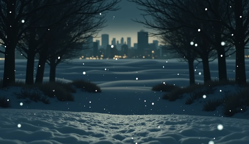 winter, snow, skyline fields, city, day, no people, In the style of Makoto Shinkai。master piece, ultra detail, precision, ultra-realistic,
