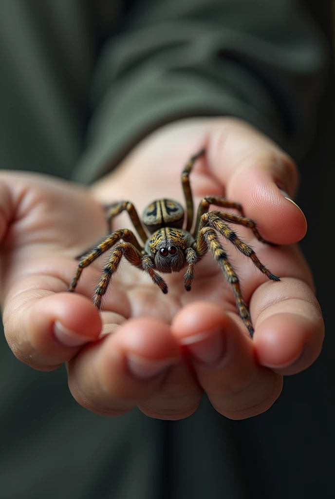 real spider hold hand wirst 