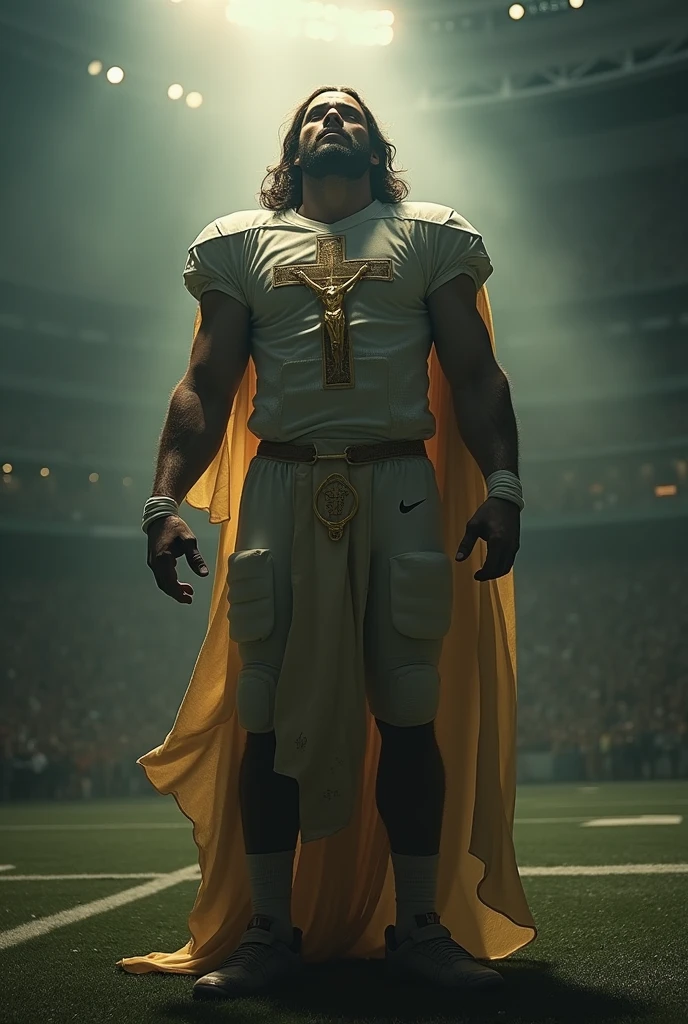 Football player with Jesus