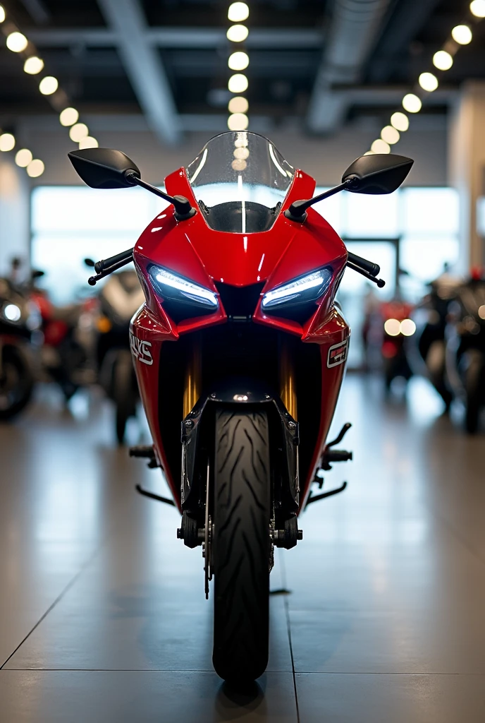 My friend gift to me palsar ns 160 bike in showroom with tittle of reddy to race I need image in showroom photo 
