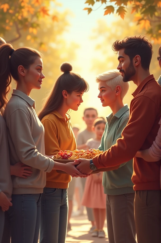 People helping each other