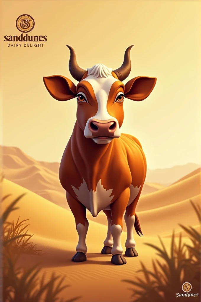 Make a picture of a2 desi cow bilona ghee brand which company name is sanddunes dairy delight