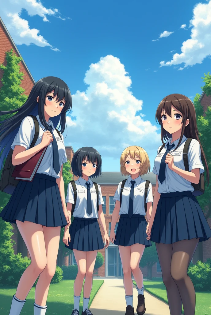 Girls in college uniform