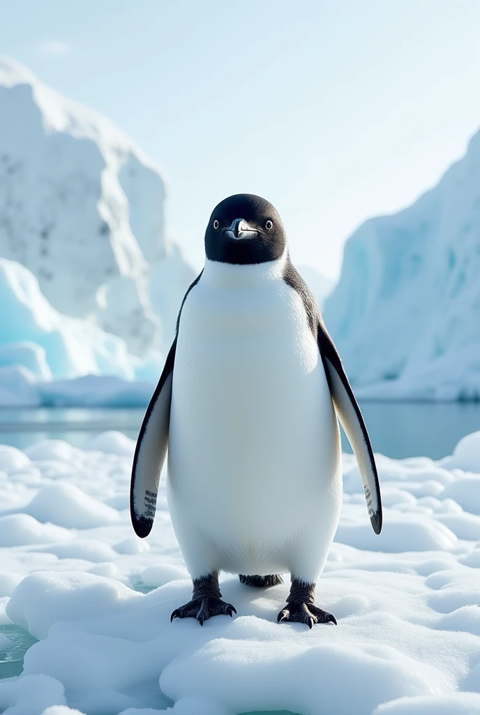 Antarctica adelie penguin 
realistic photo 