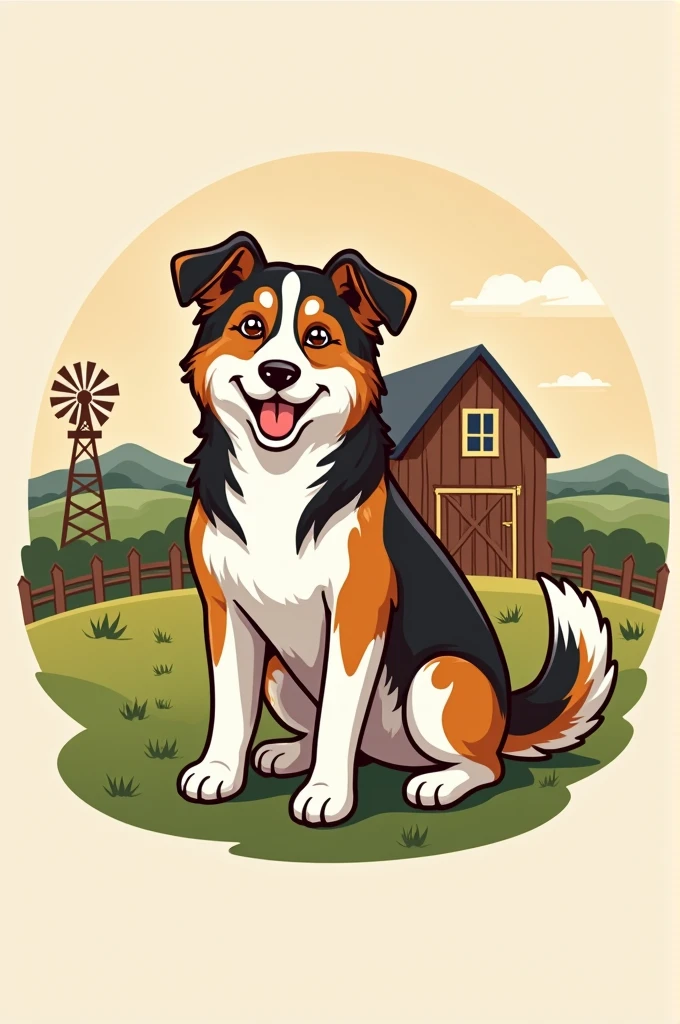 create a dog logo and name it as danny farm house description will be when we think of farm dogs, we tend to think of medium to large dogs that specialise in herding livestock, particularly sheep. But in the past, dogs of all breeds and shapes and sizes were to be found on farms