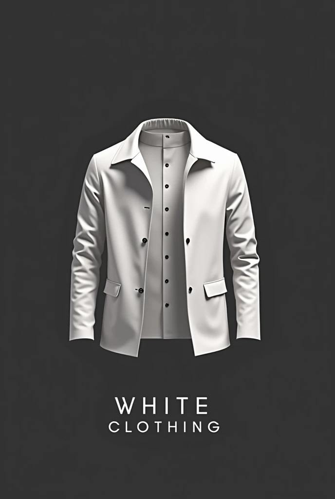 make me a trendy logo for my brand new mens clothing store name White Clothing