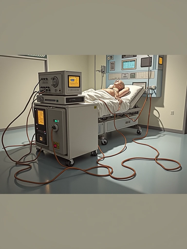 Hospital bed with ventilator my image