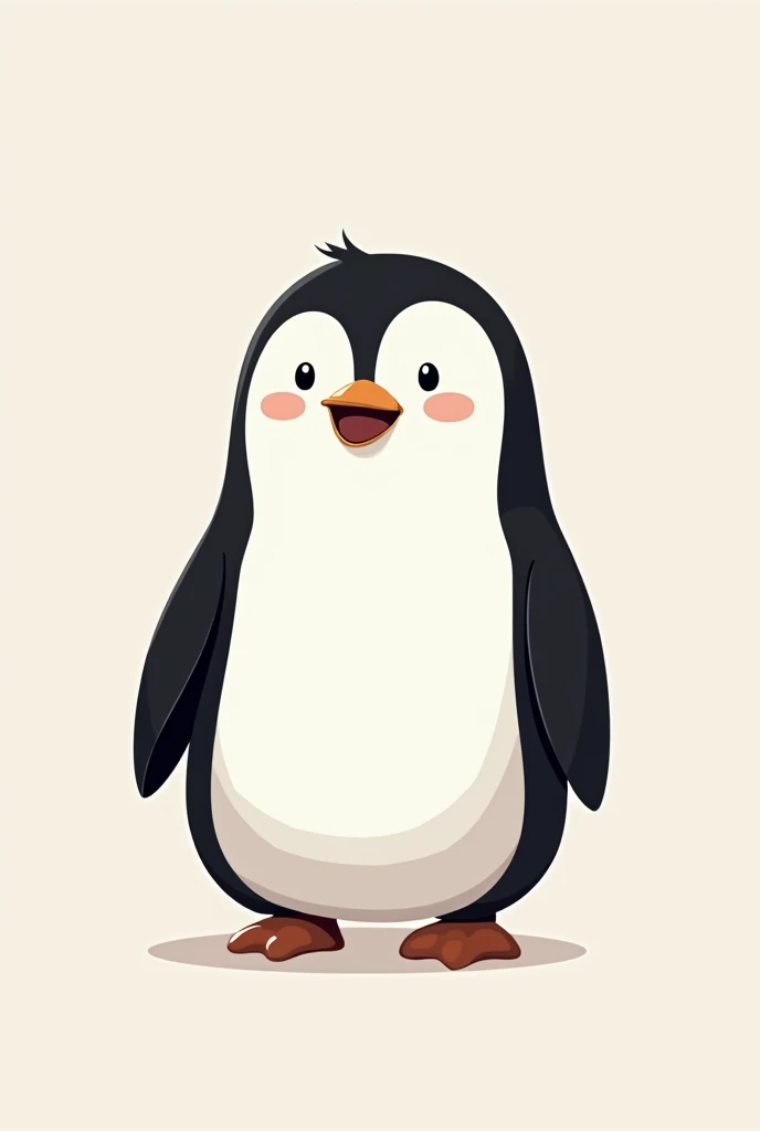 Penguin, unclothed, friendly, Brand, minimalist, for a business, una Brand, not so , más minimalist, greeting.