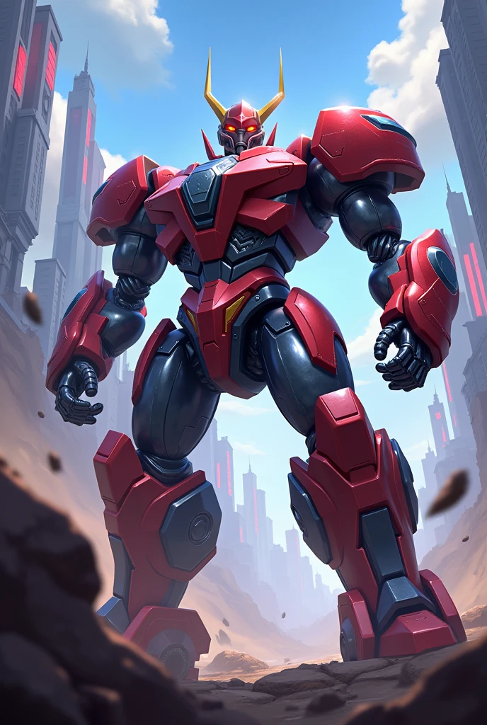 Stwórz obrazek, which will feature the XBorg character from the Mobile Legends game. The graphics are supposed to be downright sweet