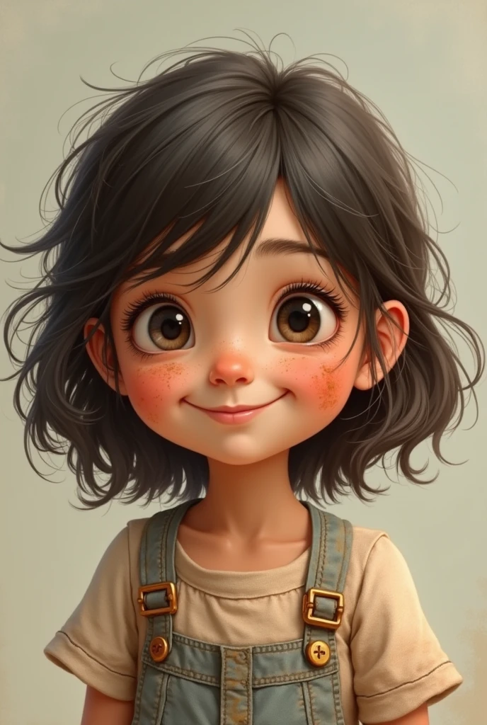 5 year girl dirty face