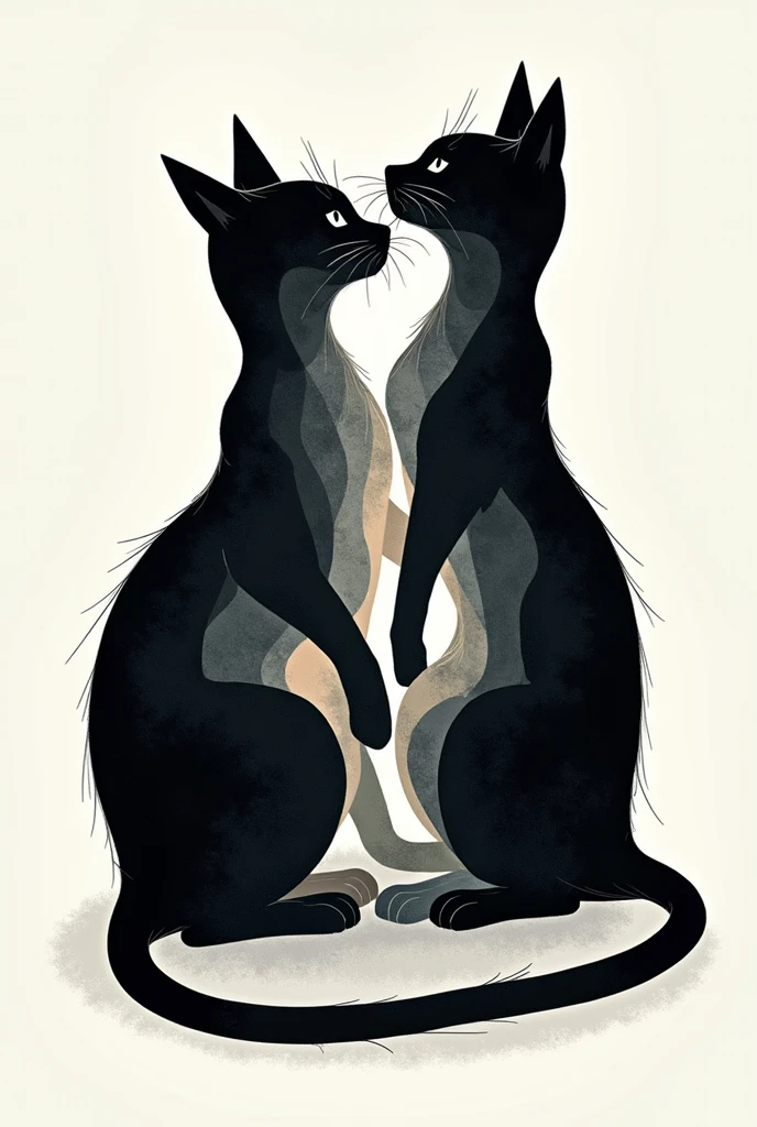 optical illusion with gestalt cats