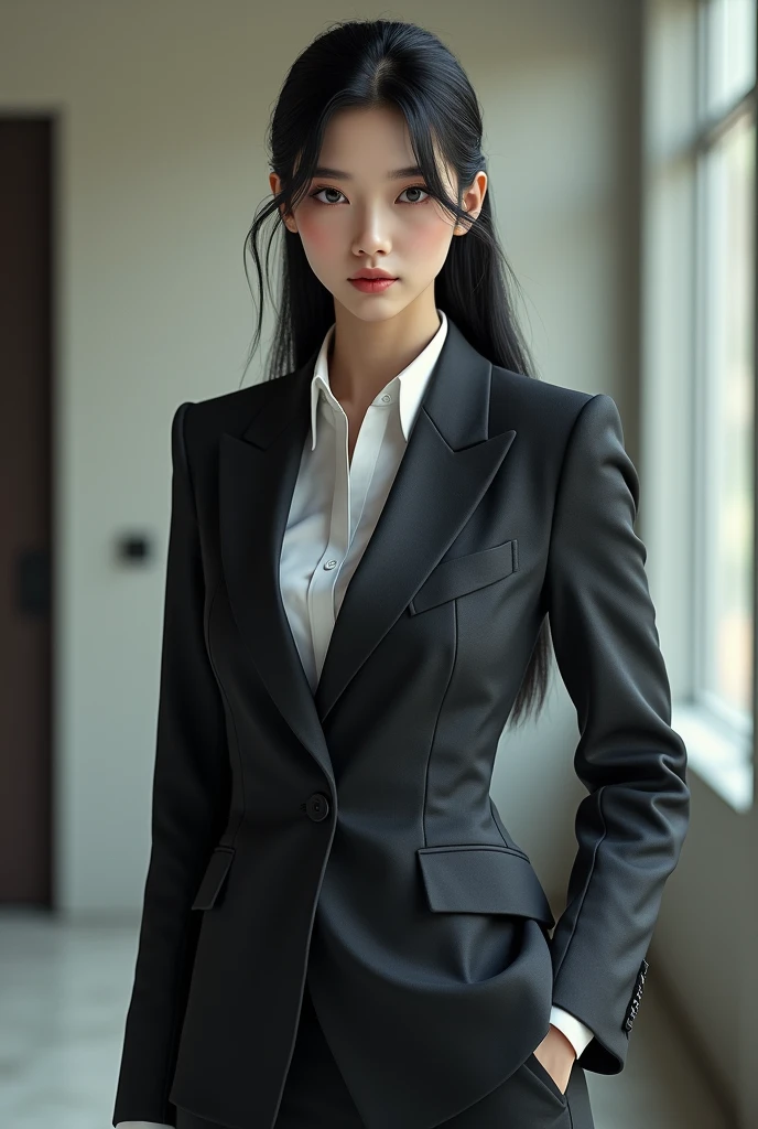 Tomoe in a suit
 
