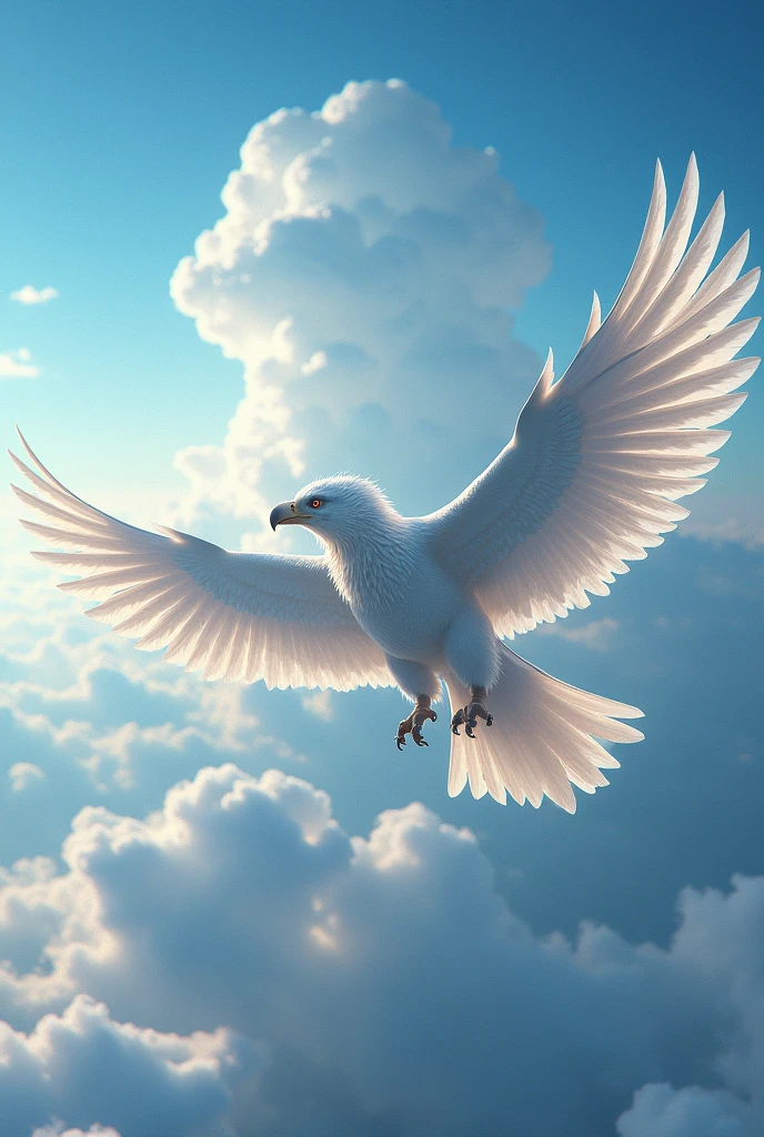A pack of griffin flying on the sky,