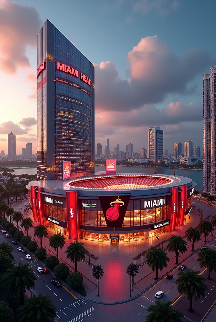 Create an image of the Miami Heat stadium