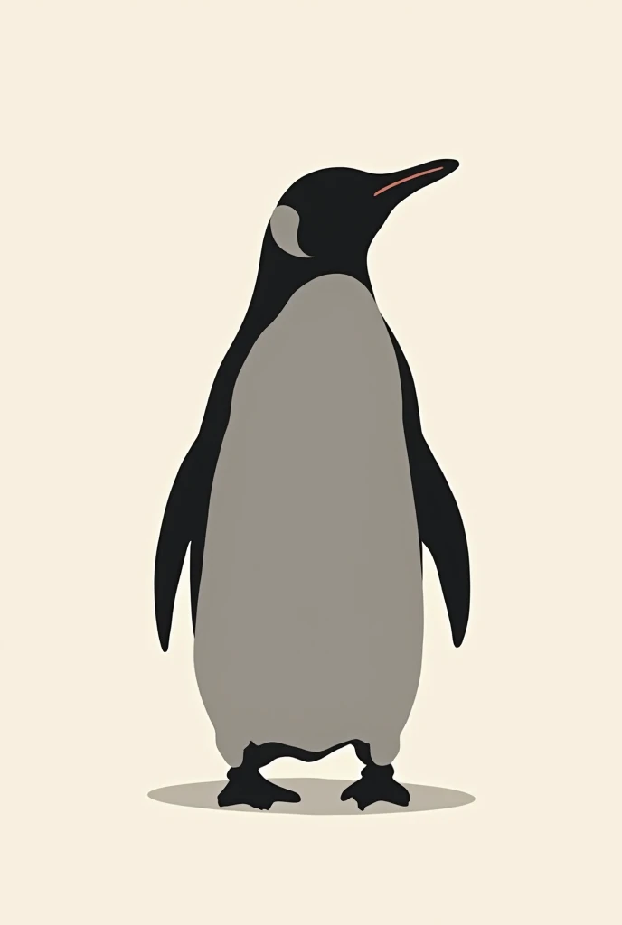 Penguin, unclothed, friendly, Brand, minimalist, for a business, una Brand, not so , más minimalist, greeting, Logo, Logotipo, silhouette.