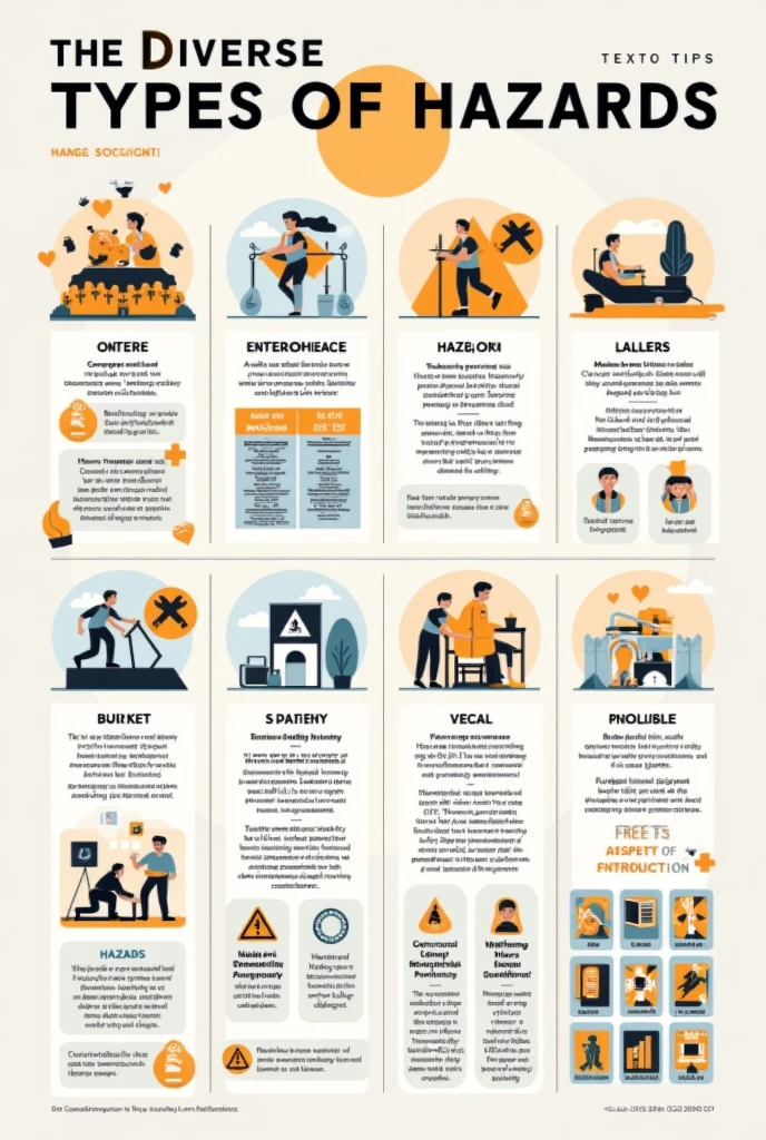 Create a flyer ( a digital printed form contain an idea) that shows the different Type of hazard. You may add pictures and other information.