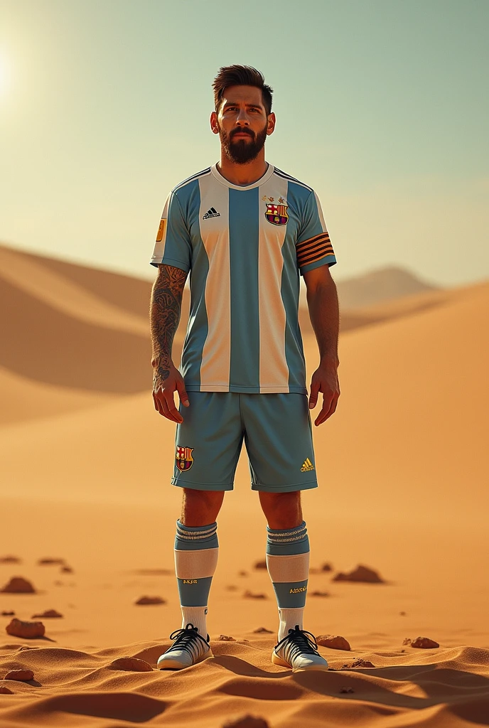Messi in a desert