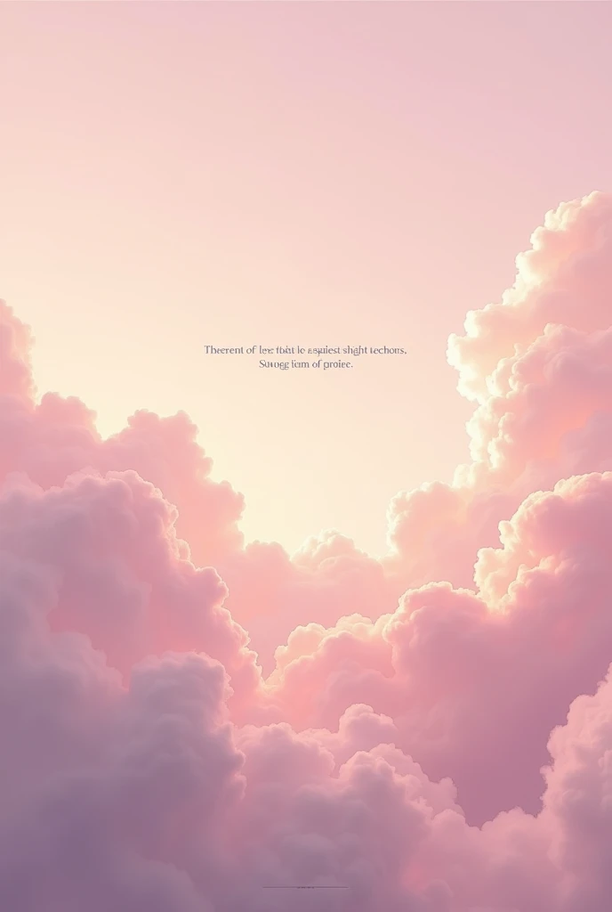 A slightly pinkish sky with clouds, colours and a text will be written that is Slices of Life