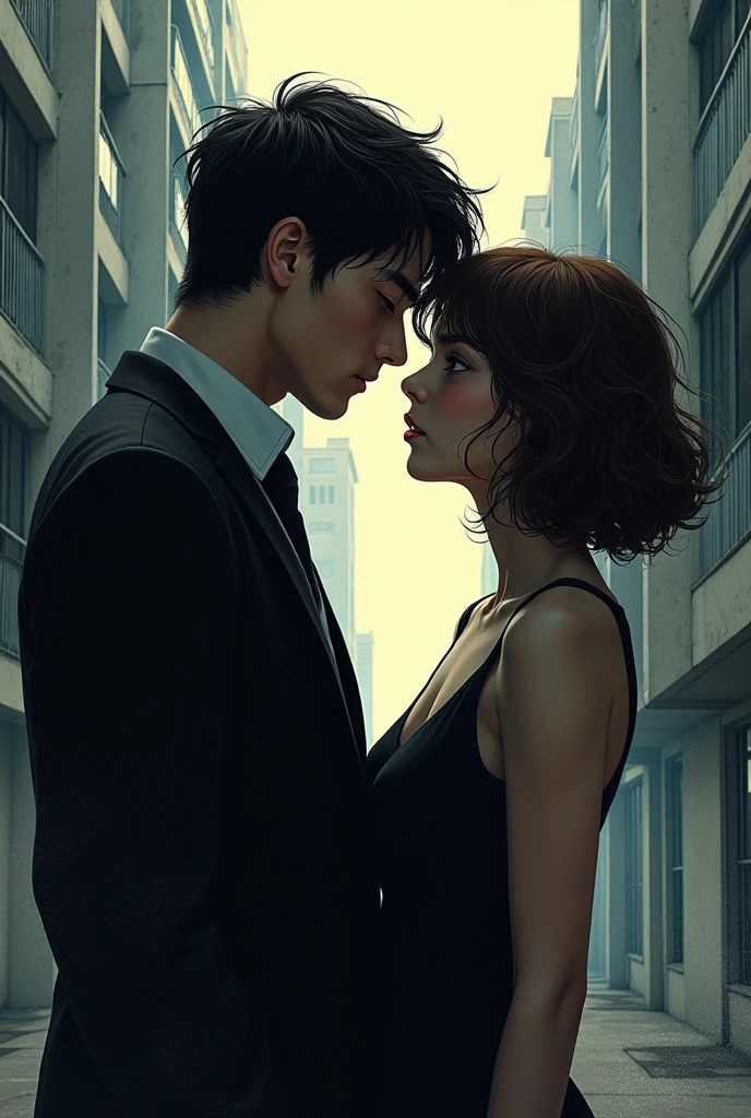 Make a Gay Romance Book Cover Theme :Challenges of an unlikely love The story is about a mobster and a college student, I want the cover style like manga Author:Luabih