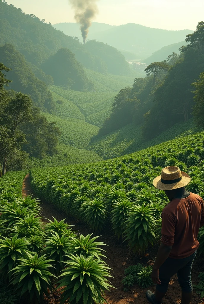Sao Paulo north zone, marijuana plantation