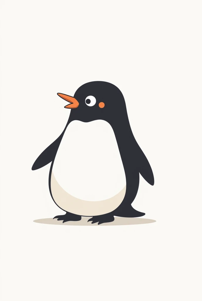 Penguin, unclothed, friendly, Brand, minimalist, for a business, una Brand, not so , más minimalist, greeting, Logo, Logotipo, silhouette.