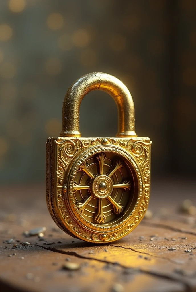 OPEN GOLDEN PADLOCK