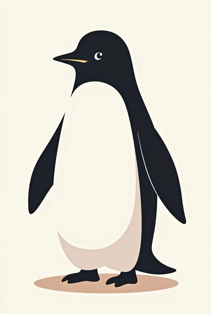 Penguin, unclothed, friendly, Brand, minimalist, for a business, una Brand, not so , más minimalist, greeting, Logo, Logotipo, silhouette, more serious, less fat, friendly, does not blush. 