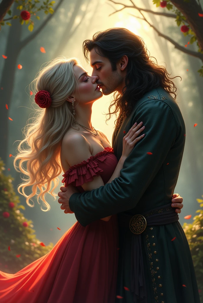 Howl and Sophie kissing