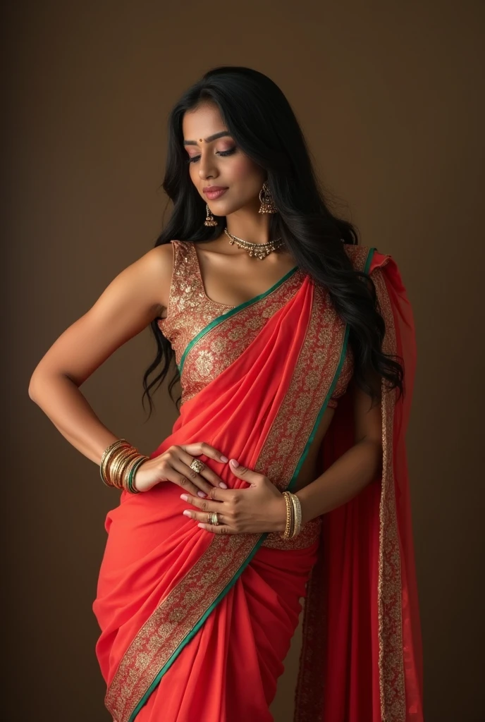 Indian wife with full clothes