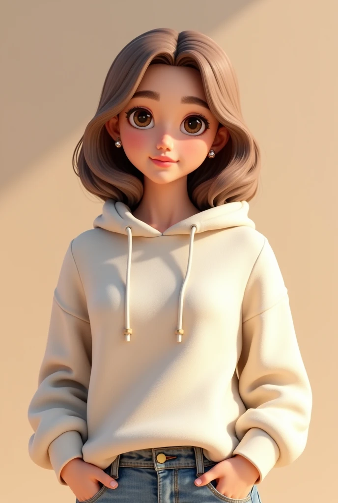For an AI avatar of a girl, here’s a possible description:

- **Hairstyle:** Medium-length hair, slightly wavy, with a soft side part.
- **Hair Color:** Light brown with subtle highlights.
- **Clothing:** A casual outfit, such as a light-colored hoodie or a simple T-shirt with jeans.
- **Expression:** Friendly and approachable, with a slight smile.
- **Accessories:** Minimal, perhaps a pair of small earrings or a simple necklace.
- **Background:** A simple, soft gradient or a minimalistic backdrop, keeping the focus on the avatar.
- Could you describe the specific features or style you'd like for the AI avatar? For example, do you want a particular hairstyle, clothing, or expression?