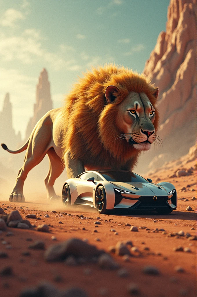 I want create car driving in lion